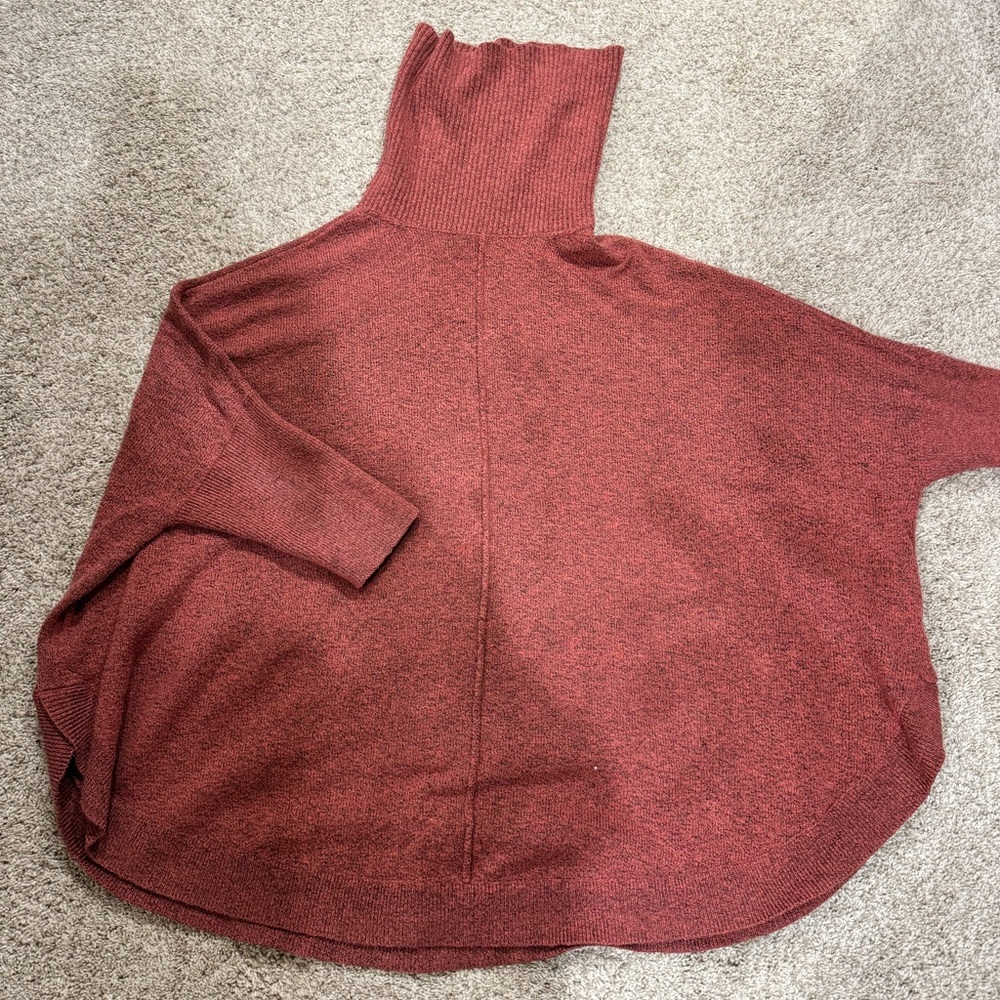 Loft | Oversized Turtleneck Bat Wing Poncho | Size: XL